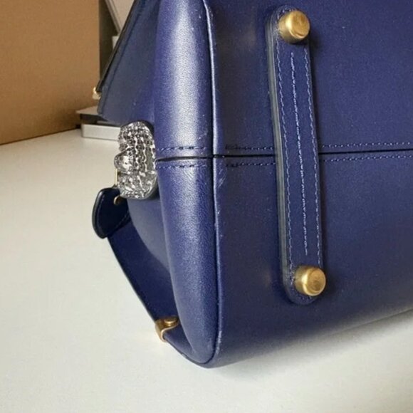 Coach Mason Carryall in Cadet Blue • Snakeskin Trim • Structured Tote • No Strap - Picture 15 of 15